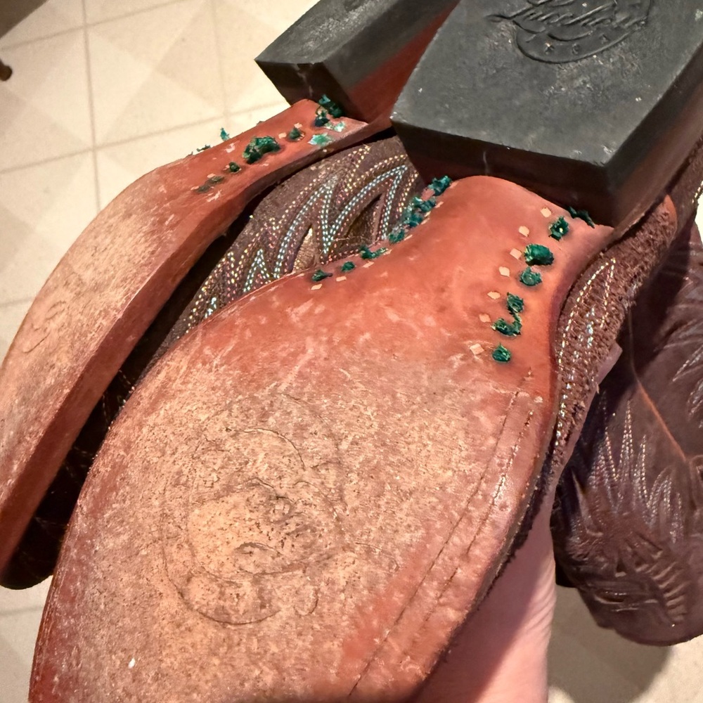 Lucchese Dark Brown Leather Boots - Picture 16 of 16